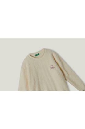 Kız Çocuk Polar Sweatshirt Bnt-g20118 Ekru resmi