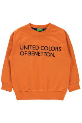 Benetton Kız Çocuk Sweatshirt 4-5 Yaş Turuncu resmi